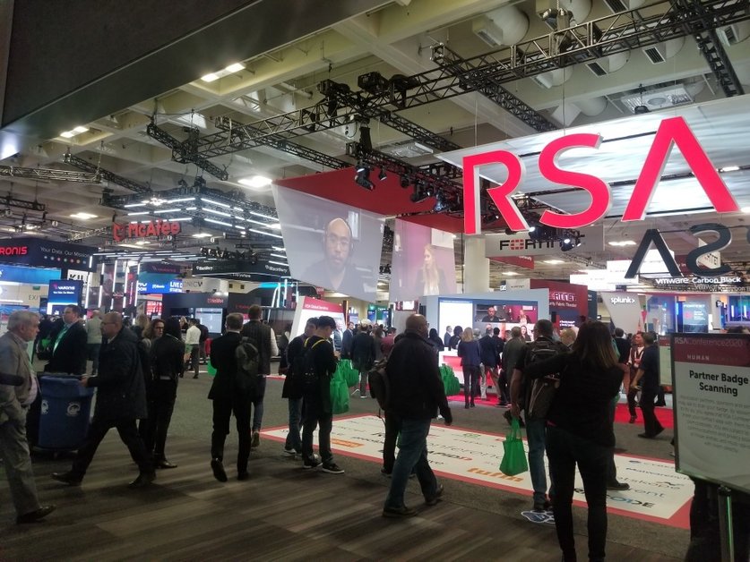 Image shows a glimpse of the exciting activity at the RSA conference 2020.
