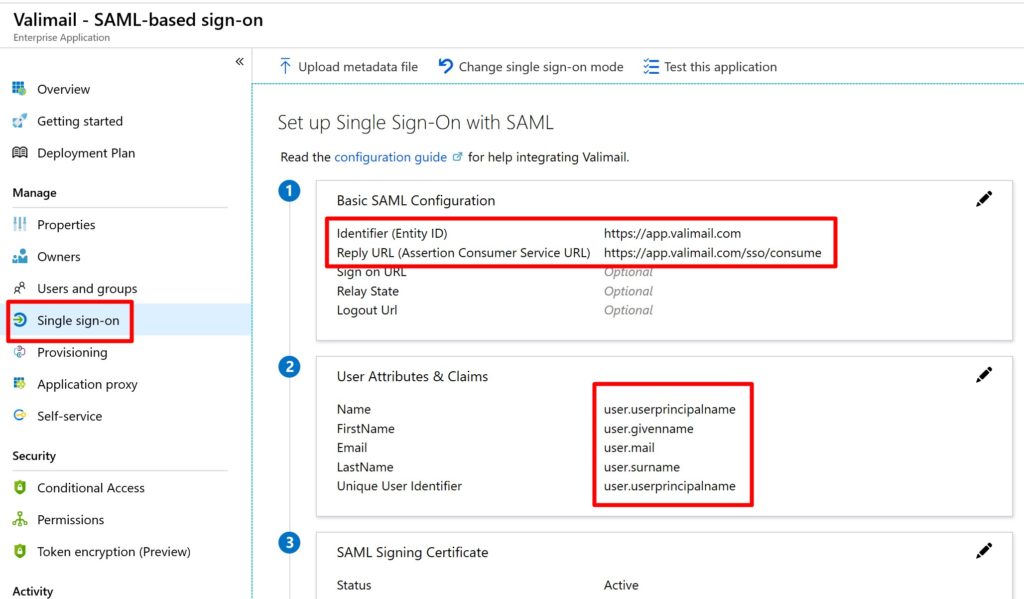 Step-by-Step Guide to Configure Valimail for DMARC Monitoring With Office 365 and Azure SSO 5