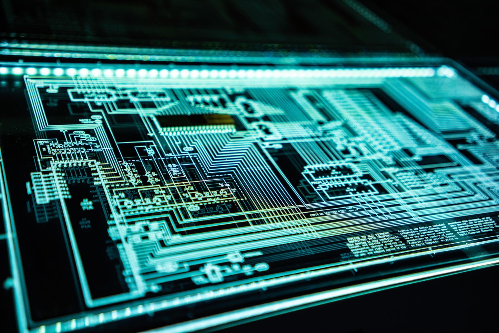 Cybersecurity stats are represented an image of an electronic chip.
