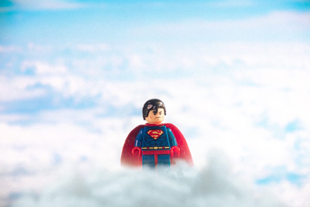 The LEGO Group's experience on Windows 365 Cloud PC has made its users feel like this mini-figure of Superman among the clouds.