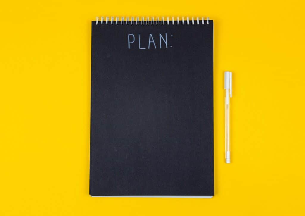 Image of a planning notebook 